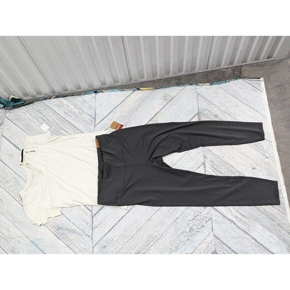 Reebok NWT XL White Active Tshirt and 1X Grey Skinny High Rise Leggings - Picture 8 of 10